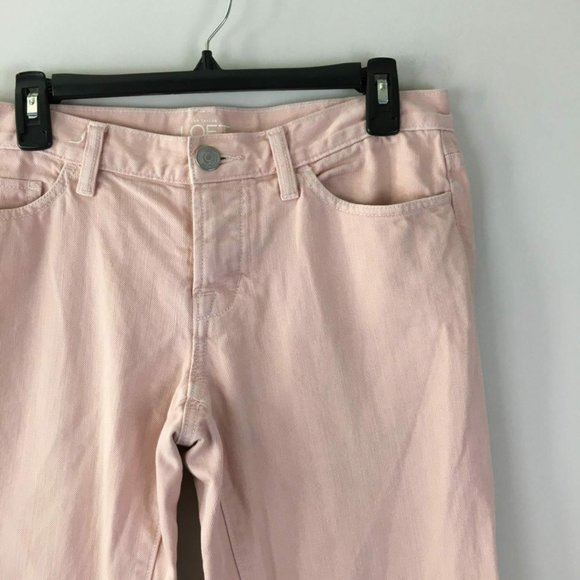 LOFT Button Fly Pink Straight Boyfriend Jeans 26 2 - Picture 3 of 11